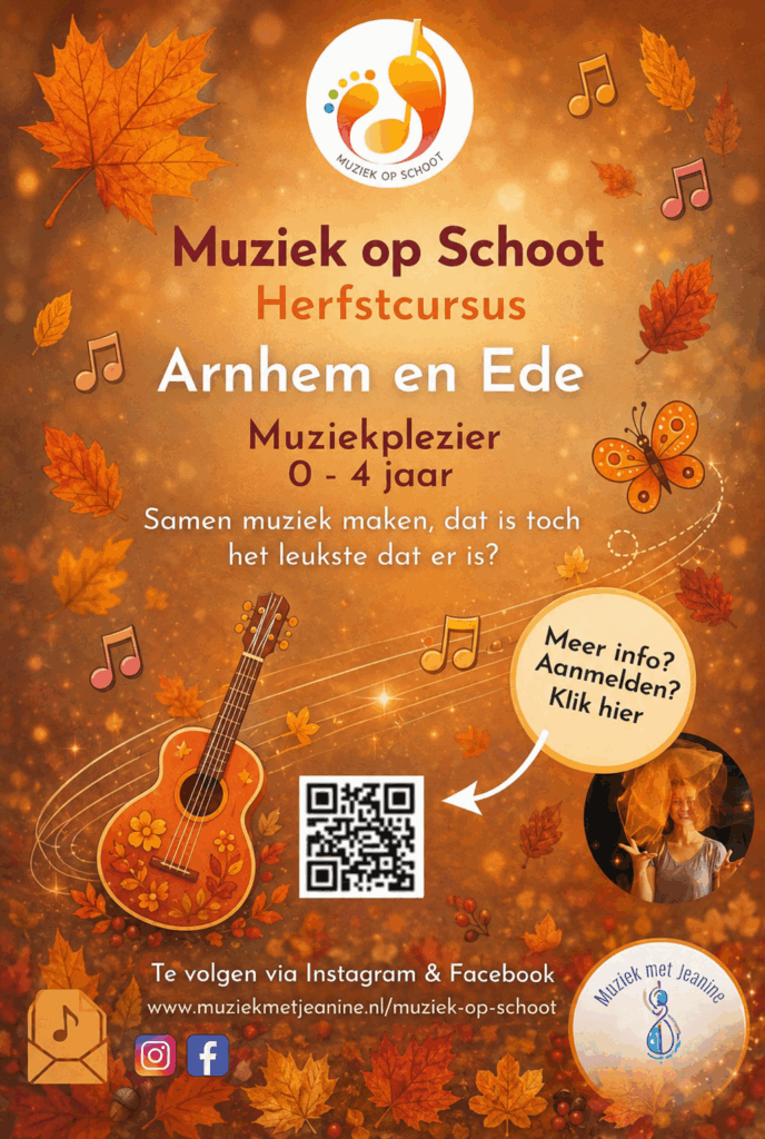 herfstcursus reeks muziek op schoot 2026 in Arnhem en Ede